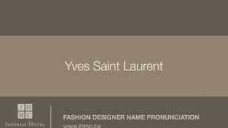 Yves Saint Laurent [upl. by Oriole]