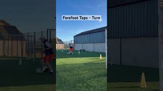 Forefoot Taps  Turn strengthfarm drills skills football shorts [upl. by Maxantia128]