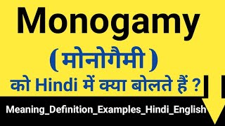 Monogamy किसे कहते है  Monogamy Meaning in Hindi  Monogamy Synonyms in English  Monogamy Examples [upl. by Ydwor119]