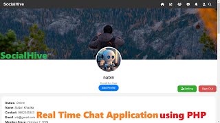 PHP Project  Real Time Chat Social Web Application  using HTML CSS JavaScript PHP [upl. by Nahsed]