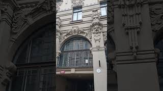 Pretty art nouveau in Riga Latvia Art nouveau hidden gem [upl. by Namaj]