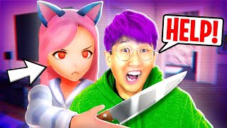 LANKYBOXS EVIL GIRLFRIEND ATTACKED US AI YANDERE GIRLFRIEND SIMULATOR [upl. by Nerot]