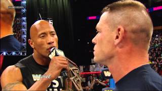 The Rock and John Cena are eager for their clash at WrestleMania 29 Raw March 4 2013 [upl. by Nadabb]