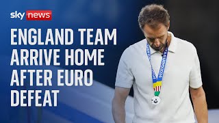 Watch England team arrive home from Germany after losing to Spain in Euro 2024 final [upl. by January]