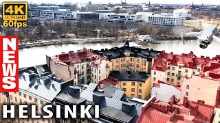 Discover The Stunning Views Of Helsinki Finland In 4k Drone Footage  Siltasaari Hakaniemi Kallio [upl. by Soll]