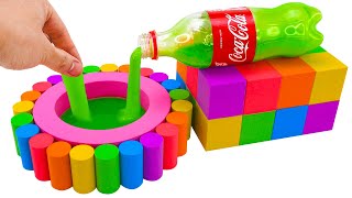 Satisfying Video  Mixing Rainbow Kinetic Sand With Coca Cola Slime Bottle Cutting ASMR  By Yo Yo [upl. by Yarvis81]