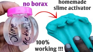 homemade slime activator with proofhow to make slime activator100workingslime activatorno borax [upl. by Iatnahs]