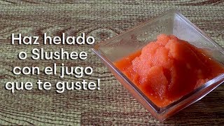 Como hacer un helado o Slushee con cualquier jugo [upl. by Atteugram]