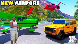 Franklin Made His Own New International Airport In GTA 5  SHINCHAN and CHOP [upl. by Ecinerev]