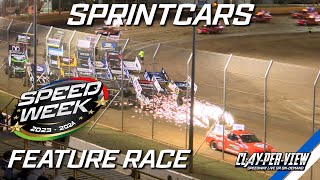 Sprintcars  USA vs WA Speedweek  Bunbury  1st Jan 2024  RICO ABREU amp OLDFIELD  ClayPerView [upl. by Tnairb]