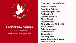 I candidati di PaceTerra Dignità alle elezioni europee 2024 [upl. by Lamahj]