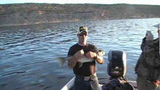 Big Mackinaw Lake Trout on Flaming Gorge 62410 [upl. by Ecined700]