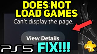 PS5 DOES NOT LOAD GAMES EASY FIX [upl. by Arrimat]