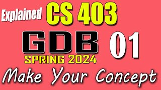 CS403 GDB 1 Solution 2024  CS403 Spring 2024 GDB  VU Scholar [upl. by Rosenzweig]