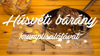 Húsvéti Bárány krumplisalátával recept Lamb with potato salad Lamm mit Kartoffelsalat [upl. by Yroj]