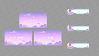 Purple Cloud  Animated Stream Overlays  Twitch Package  Stinger Transtition for Twitch [upl. by Repsac155]