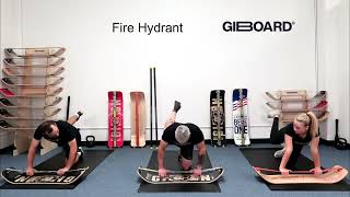 Fire Hydrant Exercise Demonstration on a GiBoard Balance Board [upl. by Joab]