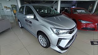 Perodua Bezza 10 G 4AT facelift silver walkaround exterior and interior Brunei [upl. by Ayekel477]