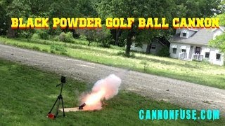 Black Powder Golf Ball Cannon mortar cannonfusecom [upl. by Patton]