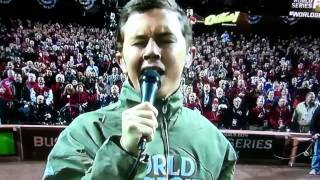 Scotty McCreery singing the National Anthem  game 1 of the [upl. by Carolann]