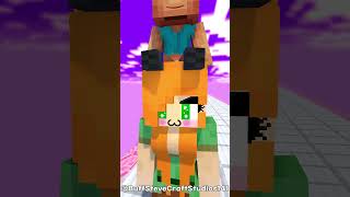 LOVE RUN Help Alex Save Baby Steve from Bad Entity Girl  Minecraft Animation minecraft shorts [upl. by Lynnell]