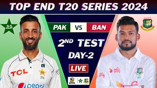 PAKISTAN vs BANGLADESH 1st TEST MATCH LIVE SCORES  PAK vs BAN LIVE COMMENTARY  DAY 2 SESSION 1 [upl. by Yrelav]