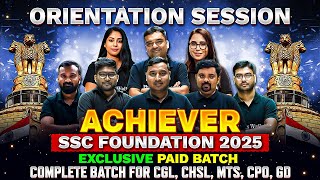 Orientation Session Achiever  SSC Foundation 2025 Exclusive Paid Batch  WBPSC Wallah [upl. by Nosnaj]