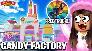 NEW 🍭 CANDY FACTORY in LIVETOPIA Roleplay ROBLOX Update 143 [upl. by Rodi]