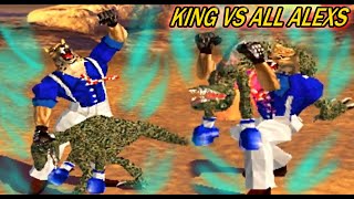 TAS King VS All Alexs  Tekken 2 Requested [upl. by Rohpotsirhc]