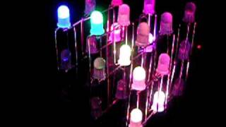 3x3x3 RGB LED Cube V04 [upl. by Milas502]