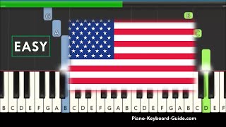 The StarSpangled Banner American National Anthem Easy Piano Tutorial [upl. by Petr233]