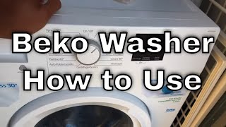 Beko Washing Machine  How To Use [upl. by Natye]