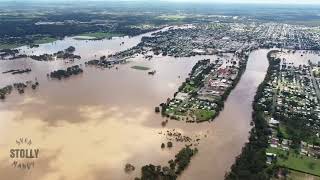 Maryborough Floods 01 March 2022 drone footage [upl. by Adihsar821]