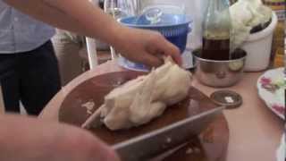 Cooking Demonstration Hainanese Chicken Rice [upl. by Akerdnahs]