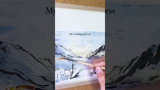 Drawing in Norway tromsø paintings landscapepainting norskkunst maleri [upl. by Magill139]