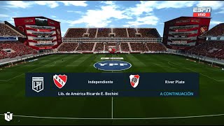 Independiente vs River Plate ● liga Profesional 2024 ● PES 2021 [upl. by Hillery]