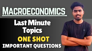 Principle of macroeconomics 1 Important Questions one shot revision [upl. by Nirehs201]