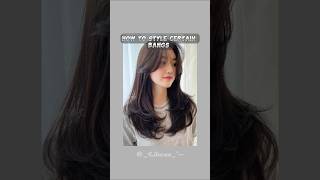 How to style curtain bangs kpop blackpink hairstyling shorts 100k [upl. by Gisella]