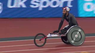 Men’s 400m T54  Round 1 Heat 3  London 2017 World Para Athletics Championships [upl. by Ardnuassac259]