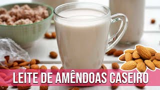 LEITE DE AMÊNDOAS CASEIRO SEM LACTOSE [upl. by Cherlyn206]