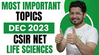 Most important topics for CSIR NET life science 2023  Shomus Biology CSIR NET preparation tips [upl. by Winifield190]