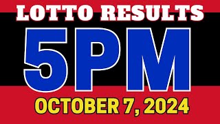 Taya Tayo Lotto ONLINE  5PM Lotto Results Today  October 7 2024 [upl. by Sugar]