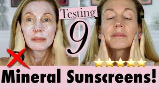 Testing 9 Mineral Sunscreens for Face Greasy White Cast Fragrance [upl. by Annasor]