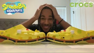 SPONGEBOB X CROCS SpongeBob crocs unboxing [upl. by Tiler918]