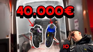 VENGO CHIUSO in un FURGONE con 2 YAMAHA R1… finito male⚠️ [upl. by Yoreel]