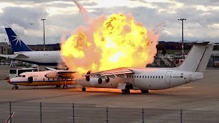 Plane Explodes At Airport [upl. by Beatriz141]