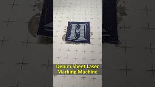 Burnishing and engraving on denim sheets to customize unusual denim garmentslasermarking laser [upl. by Norrehc]