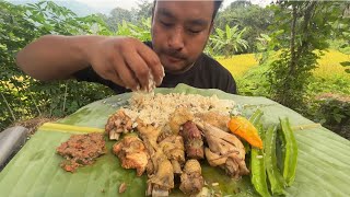 Eating chicken curry and chicken liver chutney  Naga mukbang [upl. by O'Neill]