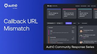Callback URL Mismatch  Auth0 Support [upl. by Raynata]