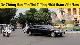 Maybach S600 Pullman Guard chống đạn đón Thủ Tướng Nhật Bản thăm Việt Nam [upl. by Wulfe]